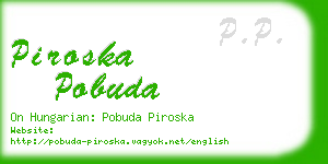 piroska pobuda business card